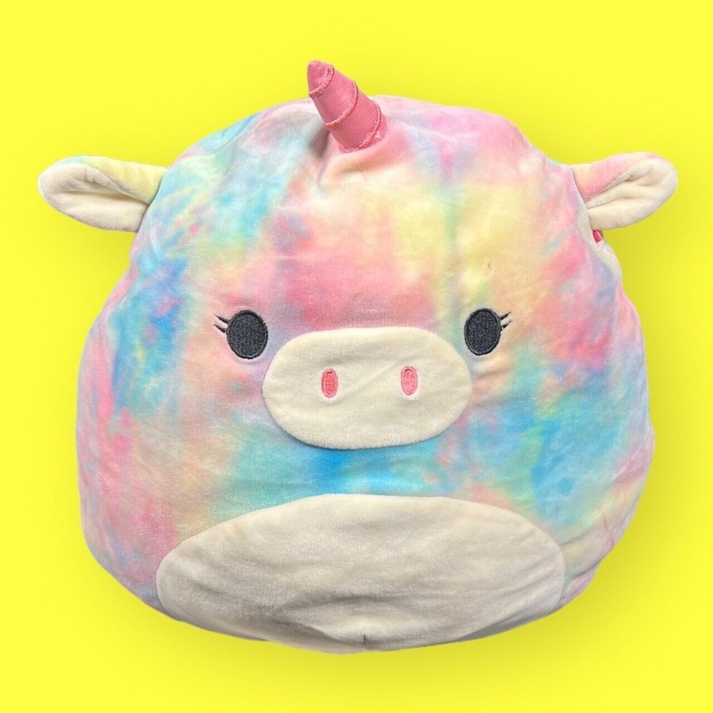 Squishmallow Plush Esmerelda 8" Unicorn Rainbow Tie‎ Dye 2018